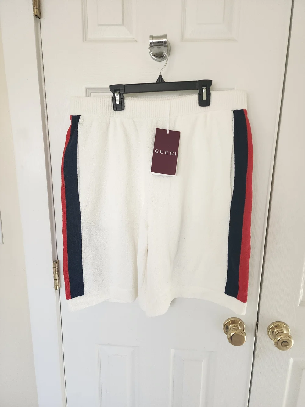 Gucci Terry Cloth Web Stripe Shorts